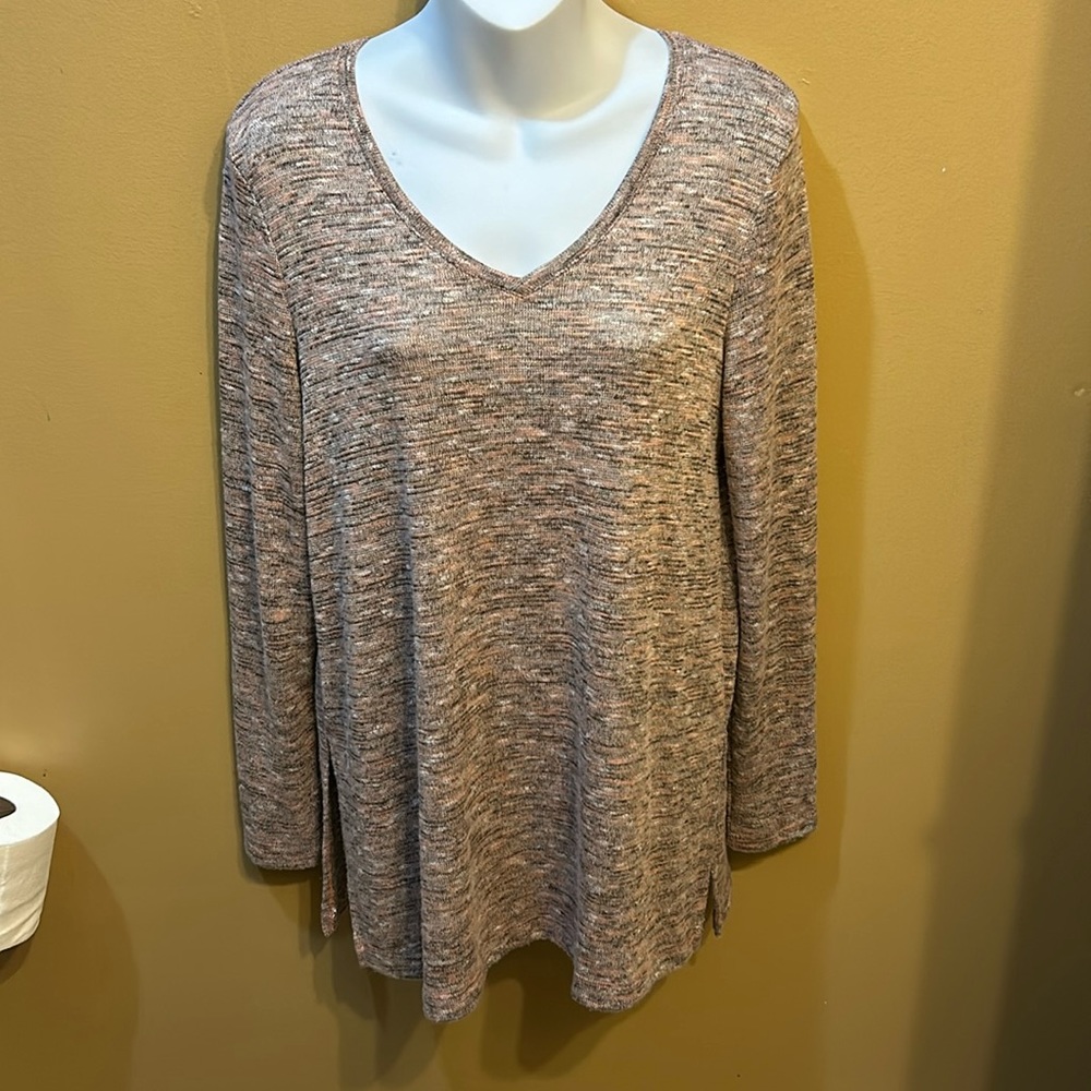 Apt.9  pink metallic sweater size small